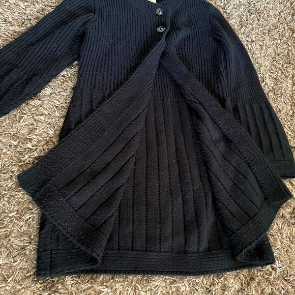 FDJ French Dressing Black Knit Long sweater, 3 buttons, see note ! - Picture 7 of 8